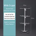 Espositore rotante bianco a 3 livelli per calze e gioielli, altezza regolabile 68 cm - Bianco Supporto a 3 Livelli (Modello da Tavolo)