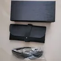 Set de gafas estenopeicas con funda de cuero negro y caja de regalo incluida - Caja de Regalo de Gafas Estenopeicas (Con Estuche)