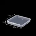 Transparent square plastic jewelry storage box with flip lid 9.5x9.5x1.5cm size - 1.5 High 9.5 Square Box (9.5*9.5*1.5cm)