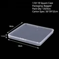 Square transparent plastic jewelry storage box with 18x18x1.5cm dimensions for small accessories - 1.5 High 18 Square Box (18*18*1.5cm)