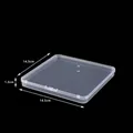 Clear square plastic storage box measuring 14.5x14.5x1.5cm for small jewelry items - 1.5 High 14.5 Square Box (14.5*14.5*1.5cm)