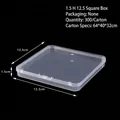 Transparent square plastic storage box for jewelry and small accessories 12.5cm - 1.5 High 12.5 Square Box (12.5*12.5*1.5cm)