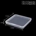 Transparent plastic square storage box for jewelry and earplugs 11.5x11.5x1.5cm - 1.5 High 11.5 Square Box (11.5*11.5*1.5cm)