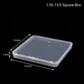 Clear 13.5cm square plastic storage container for jewelry and small accessories - 1.5 High 13.5 Square Box (13.5*13.5*1.5cm)