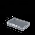 Compact clear plastic jewelry storage box measuring 7.5 x 5 x 1.5 cm for small items - 1575 Rectangular Box (7.5*5*1.5cm)