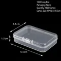Transparent mini plastic storage box 6.5x4.5x1.5cm for jewelry - 1565 Rectangular Box (6.5*4.5*1.5cm)
