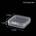 Clear mini plastic square storage case for jewelry and small accessories 5.5cm size - 1555 Rectangular Box (5.5*4*1.5cm)