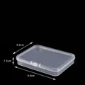Clear rectangular plastic storage box 9.5x6.5x1.5cm for jewelry and small items - 1595 Rectangular Box (9.5*6.5*1.5cm)