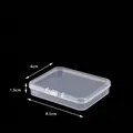 Compact clear plastic jewelry storage box with precise dimension markings, 8.5x6x1.5cm - 1585 Rectangular Box (8.5*6*1.5cm)