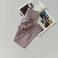 Premium high waisted peach lift yoga leggings in mauve purple for fitness and gym workouts - S / Dark Purple