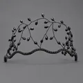 Elegante tiara fatta a mano con perle di cristallo nero per matrimoni o serate di gala - Nero