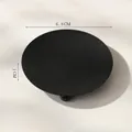 Bougeoir circulaire noir mat minimaliste de 6,8 cm de diamètre avec pieds billes - Bougeoir Plateau Rond / 6.8cm / Noir