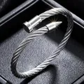 Bracelet Clou En Fil De Fer Couleur Acier 42-b-1