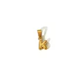 Pendentif lettre K bulle plaqué or 18 carats en acier inoxydable pour bijoux DIY - Lettre de l'Alphabet-K