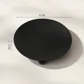 Plateau bougeoir rond en métal noir mat de 9 cm de diamètre et 1,2 cm de hauteur - Bougeoir Plateau Rond / Diamètre 9cm x Hauteur 1.2cm / Noir