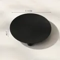 Bougeoir rond en métal noir mat minimaliste avec un diamètre précis de 7,8 cm. - Bougeoir Plateau Rond / Diamètre 7.8cm x Hauteur 1cm / Noir