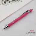 Penna a sfera in metallo alluminio rosa con punta stilo morbida per schermi touch - Rosa