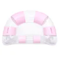 Pink inflatable U-shaped pool float lounge chair with glitter sequins for water relaxation - U-Shaped Water Lounger / Sparkle Stripe Pink - U-Shaped Float