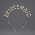Rose gold bridesmaid headband with sparkling rhinestone letters for bachelorette party - Rose Gold (BRIDESMAID)