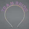 Gold 'Team Bride' headband with sparkling purple rhinestones for party celebrations - Gold+Purple Rhinestone (TEAM BRIDE)