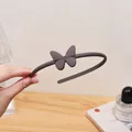 Matte brown butterfly headband with non-slip teeth, stylish hair accessory for women - Butterfly Style / Dark Brown
