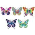 5D DIY diamond painting stickers featuring colorful butterfly designs for crafts - Black Butterfly Series / Diamond Painting Kit