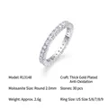Sterling silver eternity ring set with round moissanite stones for women - US Size 9 / R13148 Moissanite 2.0mm