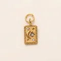 Vintage style 18K gold plated stainless steel rectangular moon and star charm pendant - Rectangle Star Moon Pendant