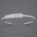 Elegante cerchietto color argento decorato con cristalli di zirconia cubica taglio marquise - Cerchietto da Sposa Versatile di Lusso (TS-J3165S)