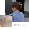 Elegante molletta per capelli grande in metallo dorato da 11,5 cm per acconciature - Set da 2 pezzi oro 11cm / 11.5CM / Oro