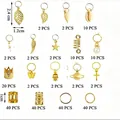 230-teiliges goldenes DIY-Dreadlock-Schmuckset mit verschiedenen Anhängern und Ringen - 230-teiliges Set (mit Aufbewahrungsbox) / Gold