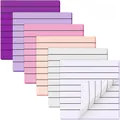 Transparente Morandi Haftnotizen mit Linien in sechs sanften Pastellfarben für Notizen - Morandi Set 4