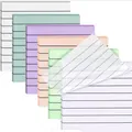 Morandi-farbene transparente Haftnotizen mit Linien in verschiedenen Pastelltönen - Morandi Set 1