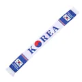 South Korea national football team fan scarf in premium blue and white satin fabric - 135cm / Korean Style