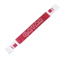 Satin fan scarf featuring Qatar flag design and bold lettering for football enthusiasts - 135cm / Qatar