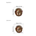 Striped snake 3D toilet sticker decal variant showing 30x30cm layout size dimensions - 30*30cm(PE847) / Brown