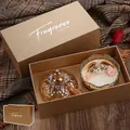 Duftkerzen-Geschenkset mit Milchduft, inklusive Geschenkbox, Beutel und Grußkarte - Traumhafter Milchiger Duft - Duft-Geschenkbox