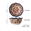 Exotic Daisy Keramik 8-Zoll Suppenschüssel mit Blumenmuster und 1700ML Kapazität - 8-Zoll-Suppenschale