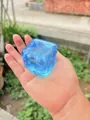 Blauwe squishy ijsblokje met sneeuwvlokpatronen voor stressverlichting - Sneeuwvlok Stijl / 3cm / Blauw
