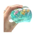 Turquoise oceaan thema ijsblokje squishy met zeeschelpen en glitter sterren - Oceaan Stijl / 4.5CM / Groen