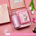 Pink souvenir gift set featuring insulated cup and steam eye mask box - Thermos + Steam Eye Mask Set (FP-17) / Pink