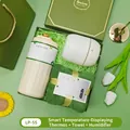 Premium green gift set featuring smart temperature cup, towel, and portable humidifier - Smart Temp Cup + Towel + Humidifier Set (LP-55) / Green