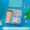 Curated gift set with smart temperature cup, blue towel and phone stand in a blue box - Smart Thermos + Towel + Phone Stand Set (LH-16) / Blue