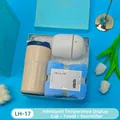 Premium blue business gift set including smart thermos, towel, and mini humidifier in gift box - Smart Thermos + Towel + Humidifier Set (LH-17) / Blue