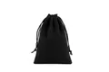 Petit sac de rangement en velours microfibre noir à cordon pour bijoux et électronique - 40*50cm / Noir