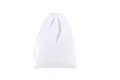 Premium white velvet drawstring pouch for jewelry storage and electronic devices. - White