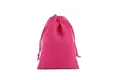 Hot pink velvet drawstring bag pouch for jewelry and small electronic accessories - Rose Red