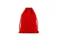 Élégante pochette en velours rouge avec cordon pour bijoux et petits appareils - 15*20 / Rouge
