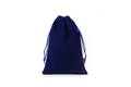 Premium navy blue velvet drawstring storage pouch for jewelry and small electronics - Sapphire Blue
