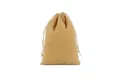 Premium beige velvet drawstring pouch for luxury jewelry or electronic accessories storage. - Beige